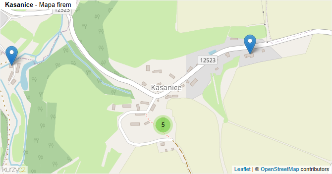 Kasanice - mapa firem