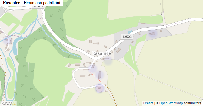 Kasanice - mapa podnikání