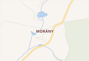 Morány v obci Čestín - mapa části obce
