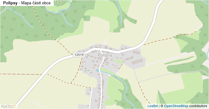 Polipsy - mapa části obce