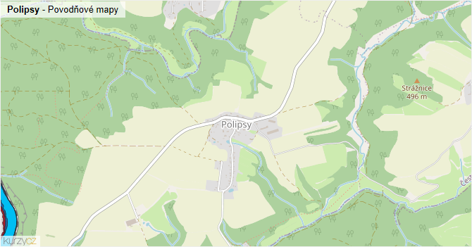 Polipsy - záplavové mapy stoleté vody