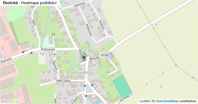 Benická - mapa podnikání