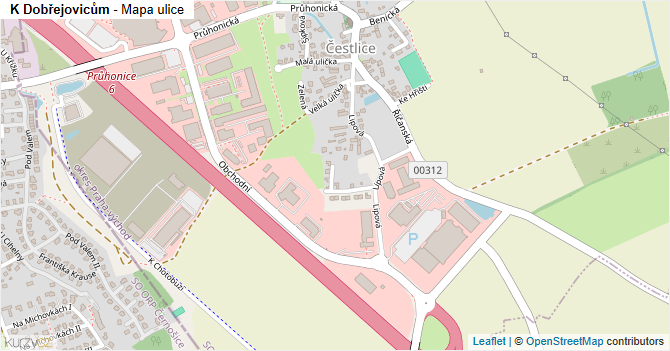 K Dobřejovicům - mapa ulice