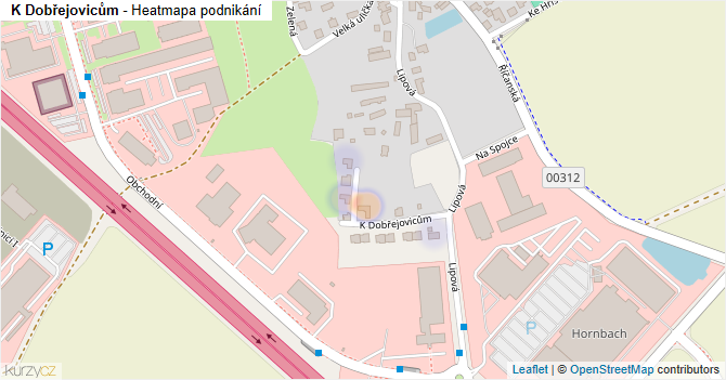 K Dobřejovicům - mapa podnikání