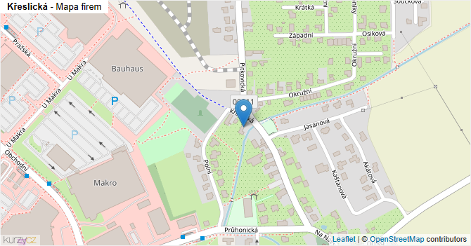 Křeslická - mapa firem