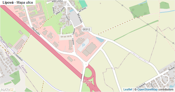 Lipová - mapa ulice