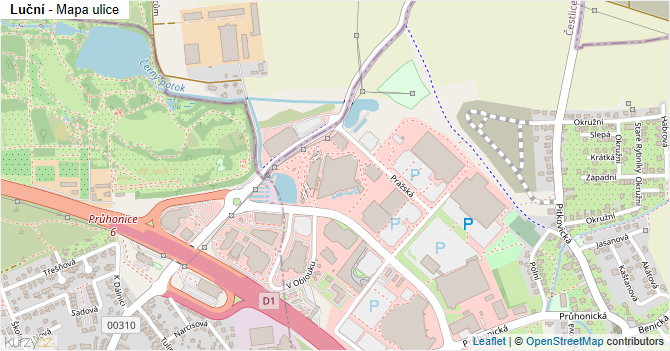 Luční - mapa ulice