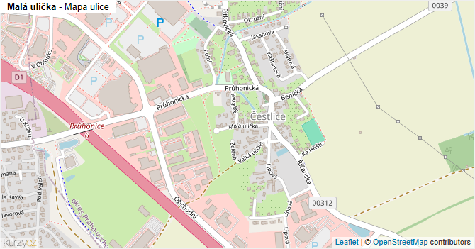 Malá ulička - mapa ulice