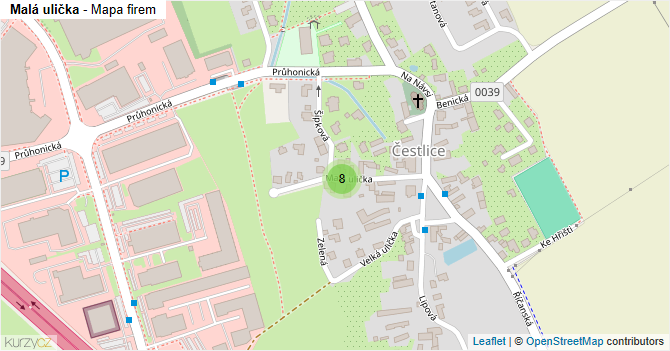 Malá ulička - mapa firem
