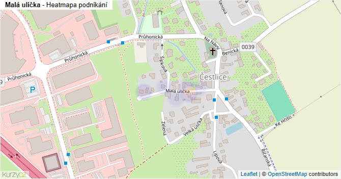 Malá ulička - mapa podnikání