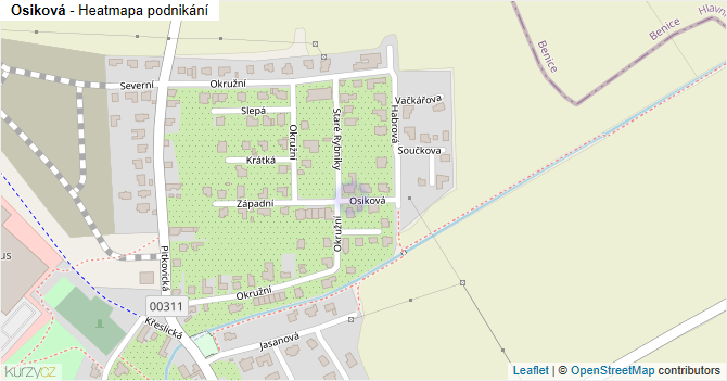 Osiková - mapa podnikání