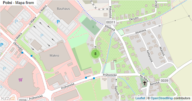Polní - mapa firem