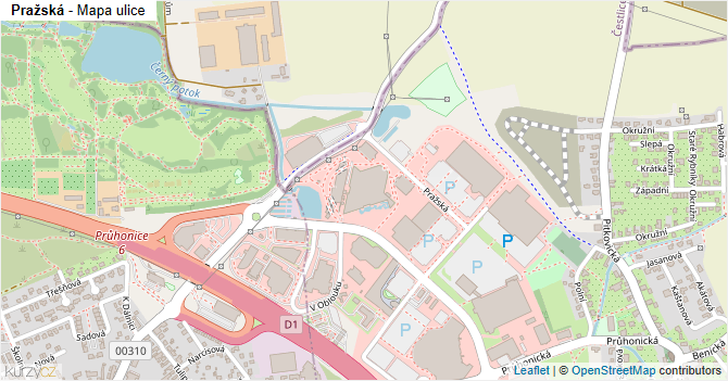 Pražská - mapa ulice