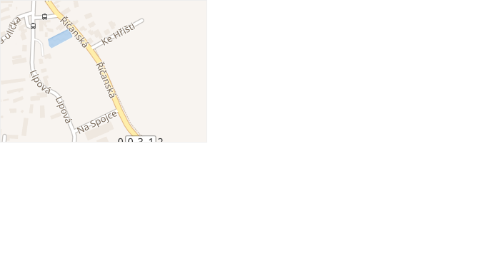 Říčanská v obci Čestlice - mapa ulice