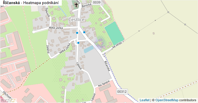 Říčanská - mapa podnikání