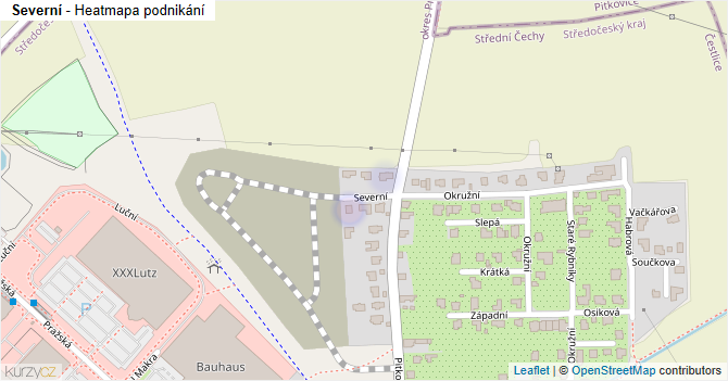 Severní - mapa podnikání