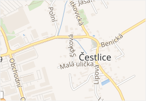 Šípková v obci Čestlice - mapa ulice