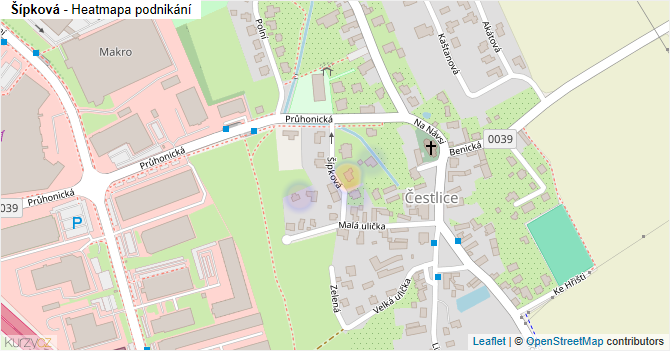 Šípková - mapa podnikání