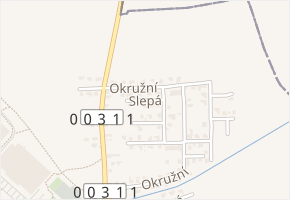 Slepá v obci Čestlice - mapa ulice