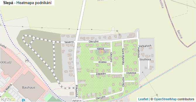 Slepá - mapa podnikání
