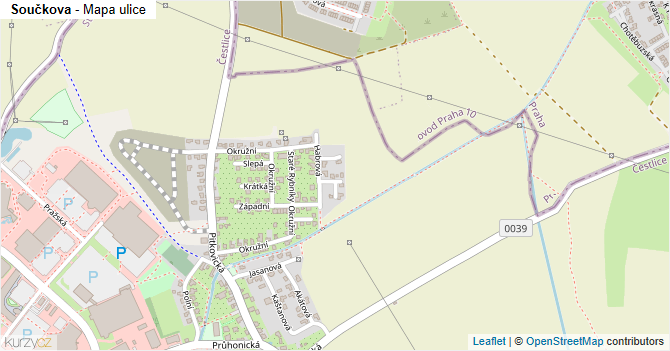 Součkova - mapa ulice