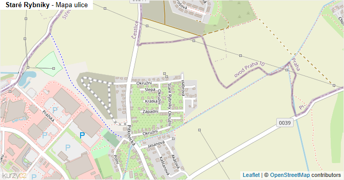 Staré Rybníky - mapa ulice