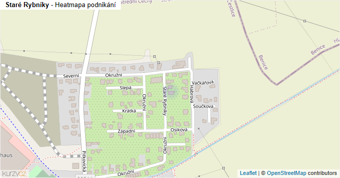 Staré Rybníky - mapa podnikání
