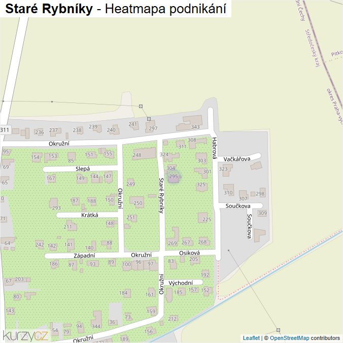 Mapa Staré Rybníky - Firmy v ulici.