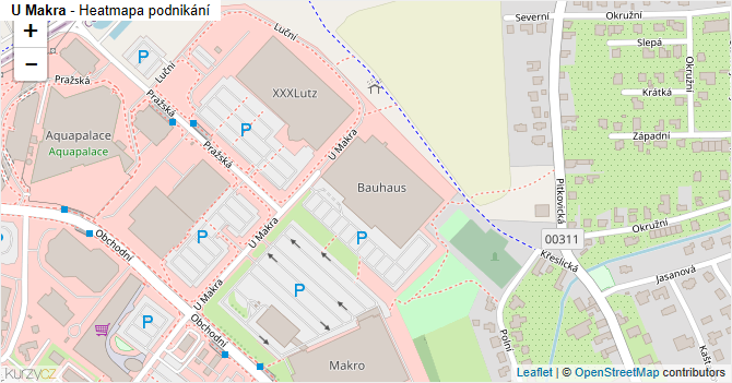U Makra - mapa podnikání