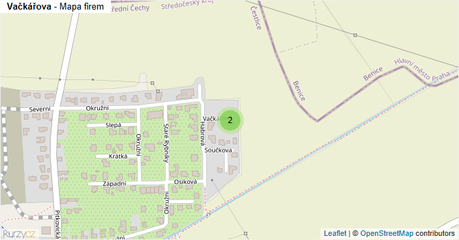 Vačkářova - mapa firem