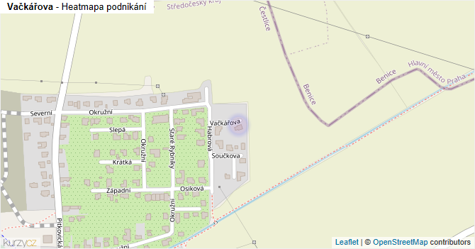 Vačkářova - mapa podnikání