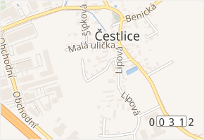 Velká ulička v obci Čestlice - mapa ulice