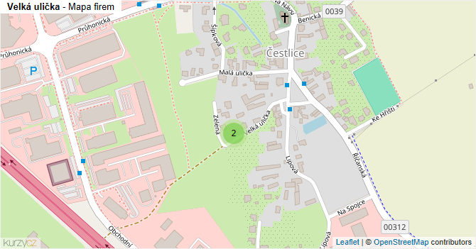 Velká ulička - mapa firem