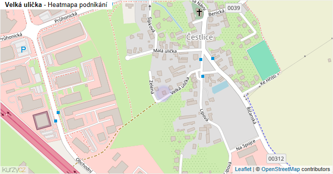 Velká ulička - mapa podnikání
