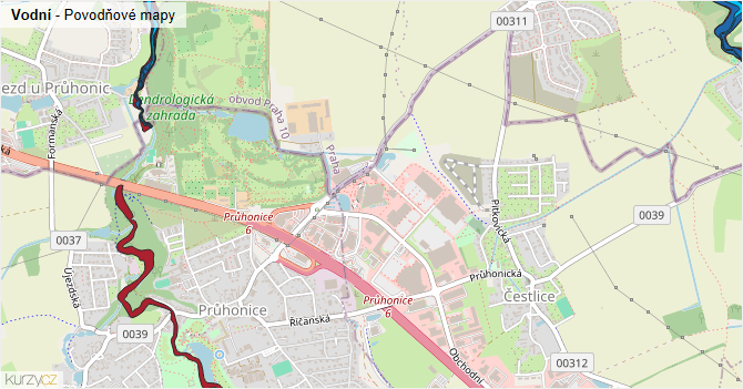 Vodní - záplavové mapy stoleté vody
