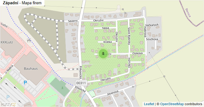 Západní - mapa firem