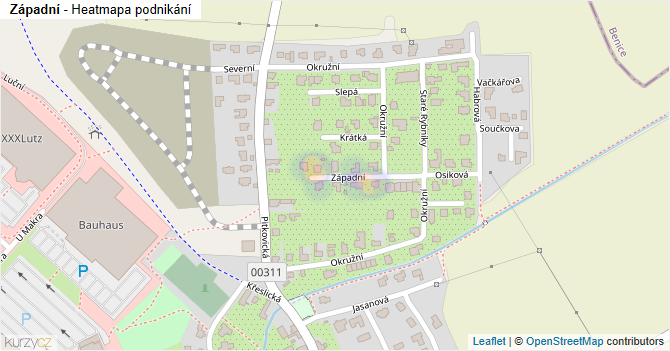 Západní - mapa podnikání