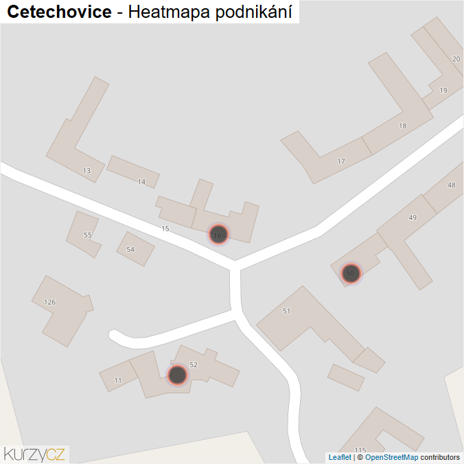 Mapa Cetechovice - Firmy v obci.
