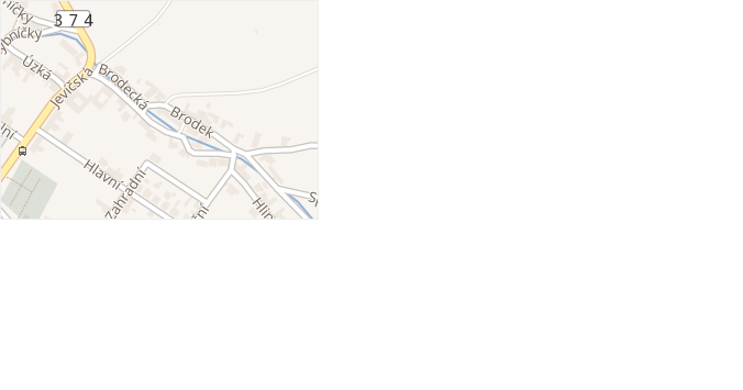 Brodecká v obci Cetkovice - mapa ulice