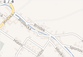 Brodek v obci Cetkovice - mapa ulice