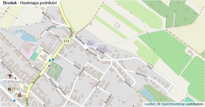 Brodek - mapa podnikání
