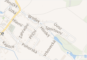 Hliníky v obci Cetkovice - mapa ulice