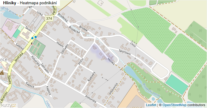 Hliníky - mapa podnikání