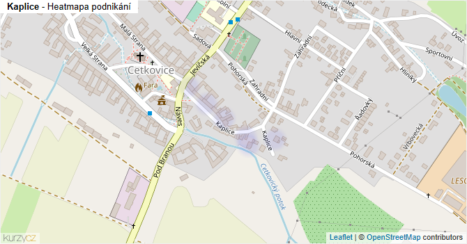 Kaplice - mapa podnikání