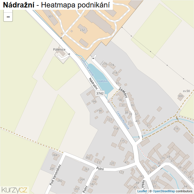 Mapa Nádražní - Firmy v ulici.