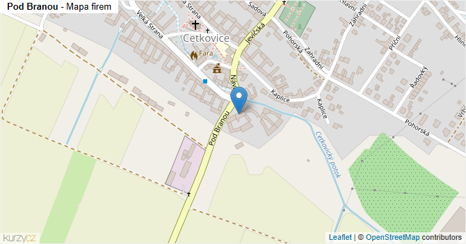 Pod Branou - mapa firem
