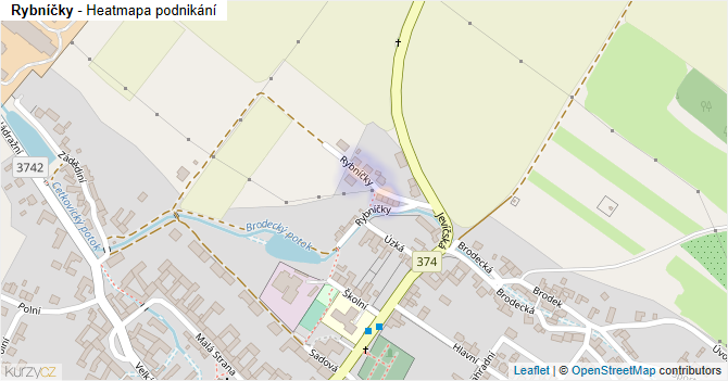 Rybníčky - mapa podnikání