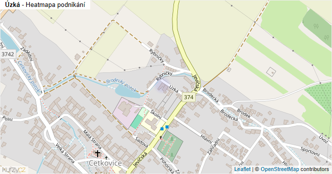 Úzká - mapa podnikání