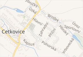 Zahradní v obci Cetkovice - mapa ulice