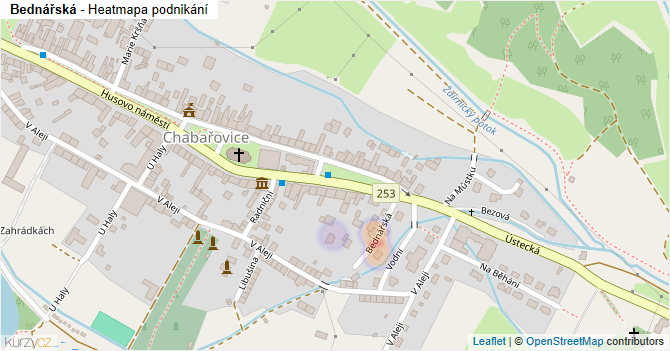 Bednářská - mapa podnikání